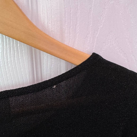 VINTAGE Black mesh sparkly top - Picture 4 of 5